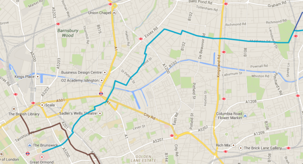 The photo for Quietway 2 - consultation on proposals for Guilford and Calthorpe Streets.