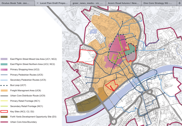 The photo for City centre - road designations.